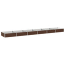vidaXL Emelt kert ágyás Fekete 480 x 80 x 24 cm hidegen hengerelt acél