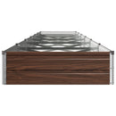 vidaXL Emelt kert ágyás Fekete 480 x 80 x 24 cm hidegen hengerelt acél