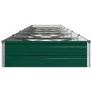 vidaXL Emelt kert ágyás Zöld 480 x 80 x 24 cm hidegen hengerelt acél