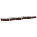 vidaXL Emelt kert ágyás Barna 480 x 80 x 24 cm hidegen hengerelt acél