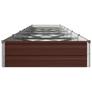 vidaXL Emelt kert ágyás Barna 480 x 80 x 24 cm hidegen hengerelt acél
