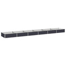 vidaXL Emelt kert ágyás Antracitszürke 480 x 80 x 24 cm