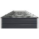 vidaXL Emelt kert ágyás Antracitszürke 480 x 80 x 24 cm