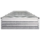 vidaXL Emelt kert ágyás Ezüst 480 x 80 x 24 cm horganyzott