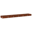 vidaXL Emelt kert ágyás Rozsdás 480 x 80 x 24 cm karton