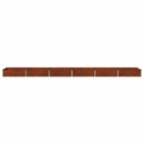vidaXL Emelt kert ágyás Rozsdás 480 x 80 x 24 cm karton