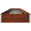 vidaXL Emelt kert ágyás Rozsdás 480 x 80 x 24 cm karton
