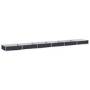 vidaXL Emelt kert ágyás Antracitszürke 600 x 80 x 24 cm