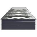 vidaXL Emelt kert ágyás Antracitszürke 600 x 80 x 24 cm