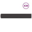 vidaXL Fűszegélyezés 30 db 15 x 103 cm Acél Fekete