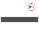 vidaXL Fűszegélyezés 30 db 15 x 103 cm Acél Antracitszürke