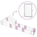 vidaXL Tyúkó Tetővel és Udvarral 2 db Ezüst 8 x 2 x 1,9 m