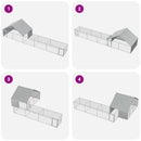 vidaXL Tyúkó Tetővel és Udvarral 2 db Ezüst 8 x 2 x 1,9 m