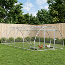 vidaXL Tyúkház Ezüst 400 x 150 x 100 cm Horganyzott Acél