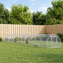 vidaXL Tyúkház Ezüst 1200 x 150 x 100 cm Horganyzott Acél