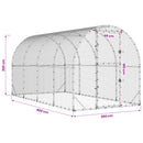 vidaXL Tyúkház Ezüst 400 x 200 x 200 cm Horganyzott Acél