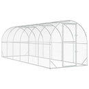 vidaXL Tyúkház Ezüst 600 x 200 x 200 cm Horganyzott Acél