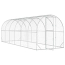 vidaXL Tyúkház Ezüst 600 x 200 x 200 cm Horganyzott Acél