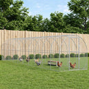 vidaXL Tyúkház Ezüst 1000 x 200 x 200 cm Horganyzott Acél