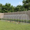 vidaXL Tyúkház Ezüst 1200 x 200 x 200 cm Horganyzott Acél