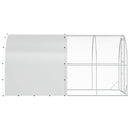 vidaXL Tyúkház Ezüst 400 x 200 x 200 cm Horganyzott Acél