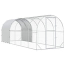 vidaXL Tyúkház Ezüst 600 x 200 x 200 cm Horganyzott Acél