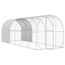 vidaXL Tyúkház Ezüst 600 x 200 x 200 cm Horganyzott Acél