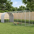 vidaXL Tyúkház Ezüst 800 x 200 x 200 cm Horganyzott Acél