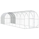 vidaXL Tyúkház Ezüst 800 x 200 x 200 cm Horganyzott Acél
