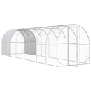vidaXL Tyúkház Ezüst 800 x 200 x 200 cm Horganyzott Acél