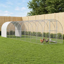 vidaXL Tyúkház Ezüst 1000 x 200 x 200 cm Horganyzott Acél
