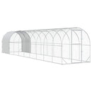 vidaXL Tyúkház Ezüst 1000 x 200 x 200 cm Horganyzott Acél
