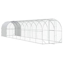 vidaXL Tyúkház Ezüst 1000 x 200 x 200 cm Horganyzott Acél