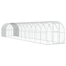 vidaXL Tyúkház Ezüst 1200 x 200 x 200 cm Horganyzott Acél