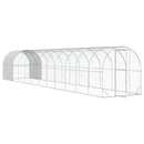vidaXL Tyúkház Ezüst 1200 x 200 x 200 cm Horganyzott Acél