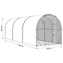 vidaXL Tyúkház Ezüst 600 x 200 x 200 cm Horganyzott Acél