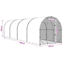vidaXL Tyúkház Ezüst 800 x 200 x 200 cm Horganyzott Acél