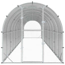 vidaXL Tyúkház Ezüst 1200 x 200 x 200 cm Horganyzott Acél