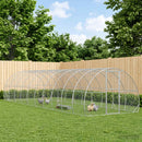 vidaXL Tyúkház Ezüst 1000 x 300 x 200 cm Horganyzott Acél