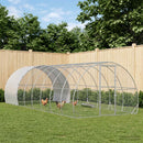 vidaXL Tyúkház Ezüst 800 x 300 x 200 cm Horganyzott Acél