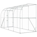 vidaXL Fali Tyúkól Ezüst 600 x 150 x 215 cm Horganyzott Acél