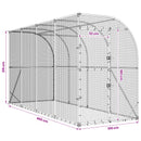 vidaXL Fali Tyúkól Ezüst 600 x 150 x 215 cm Horganyzott Acél