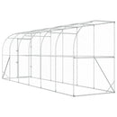 vidaXL Fali Tyúkól Ezüst 600 x 150 x 215 cm Horganyzott Acél