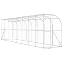 vidaXL Fali Tyúkól Ezüst 600 x 150 x 215 cm Horganyzott Acél