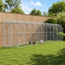 vidaXL Fali Tyúkól Ezüst 600 x 150 x 215 cm Horganyzott Acél