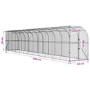 vidaXL Fali Tyúkól Ezüst 600 x 150 x 215 cm Horganyzott Acél