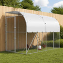 vidaXL Fali Tyúkól Ezüst 600 x 150 x 215 cm Horganyzott Acél