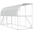 vidaXL Fali Tyúkól Ezüst 600 x 150 x 215 cm Horganyzott Acél