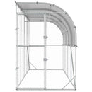 vidaXL Fali Tyúkól Ezüst 600 x 150 x 215 cm Horganyzott Acél