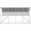 vidaXL Fali Tyúkól Ezüst 600 x 150 x 215 cm Horganyzott Acél